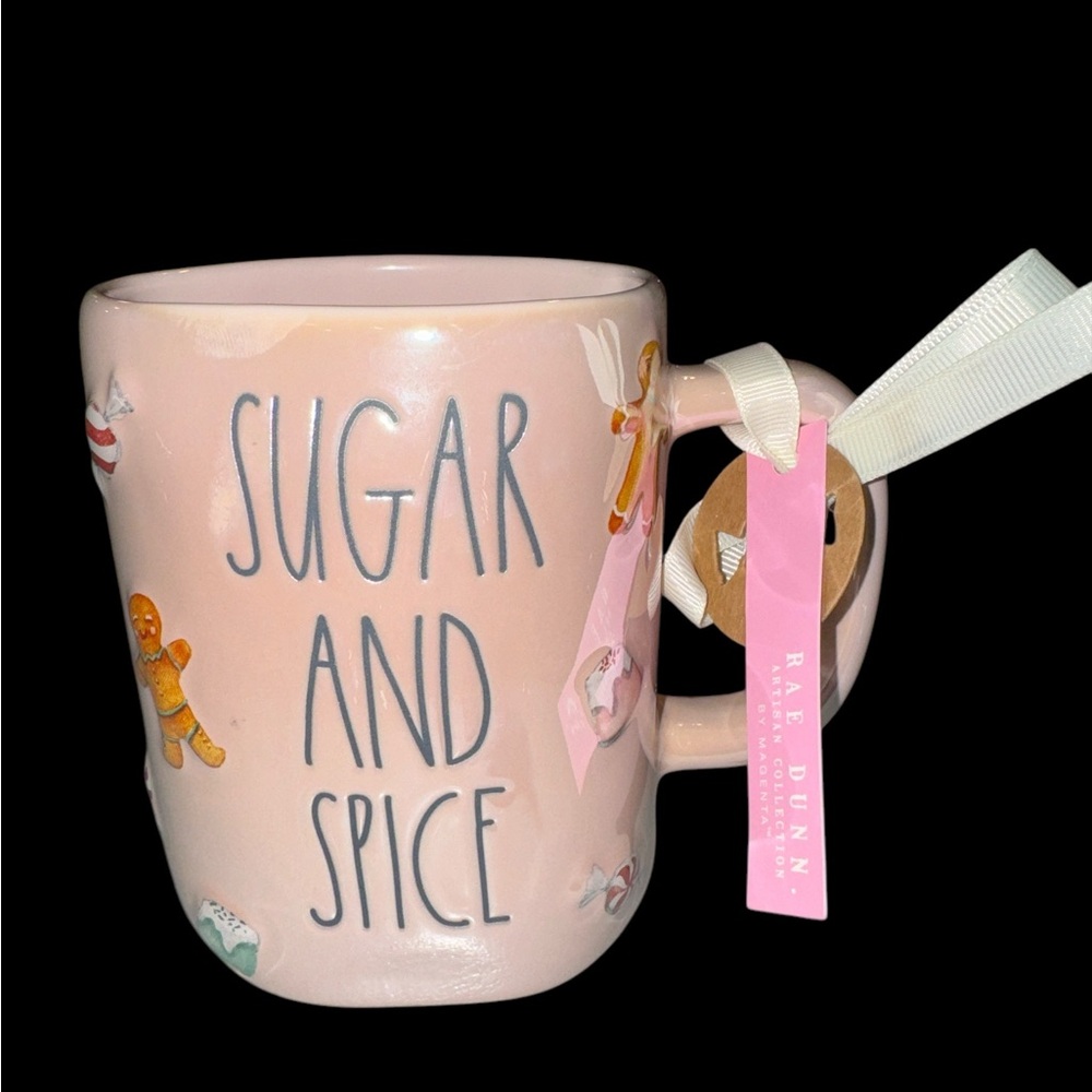 New Rae Dunn Iridescent Pink Sugar and Spice Christmas NEW Gumdrop Mug
